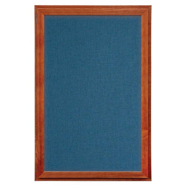 Indoor Enclosed Combo Board, 72"x36", Satin Frame/Burgundy & Medium Grey